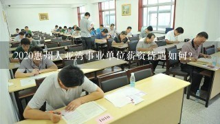 2020惠州大亚湾事业单位薪资待遇如何？