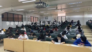 事业单位薪级工资标准表2022