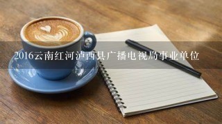 2016云南红河泸西县广播电视局事业单位