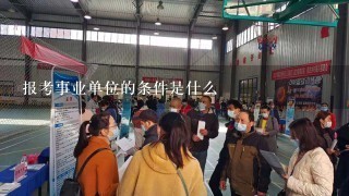 报考事业单位的条件是什么