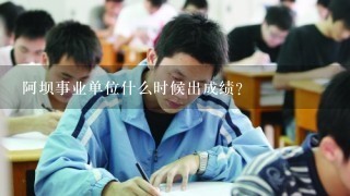 阿坝事业单位什么时候出成绩？