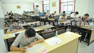 2013江西吉安永新县事业单位考试职位表在哪查看?