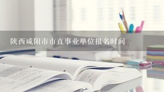 陕西咸阳市市直事业单位报名时间