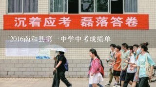 2016南和县第一中学中考成绩单