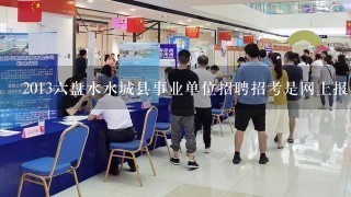 2013六盘水水城县事业单位招聘招考是网上报名么？报