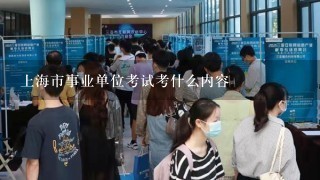 上海市事业单位考试考什么内容