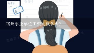 宿州事业单位工资大概多少？