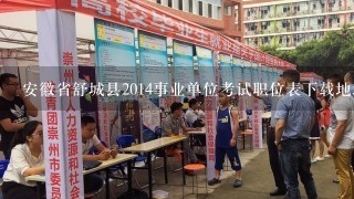 安徽省舒城县2014事业单位考试职位表下载地址？