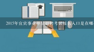 2015年宜宾事业单位招聘考试报名入口是在哪个页面？