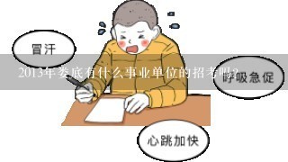 2013年娄底有什么事业单位的招考吗?